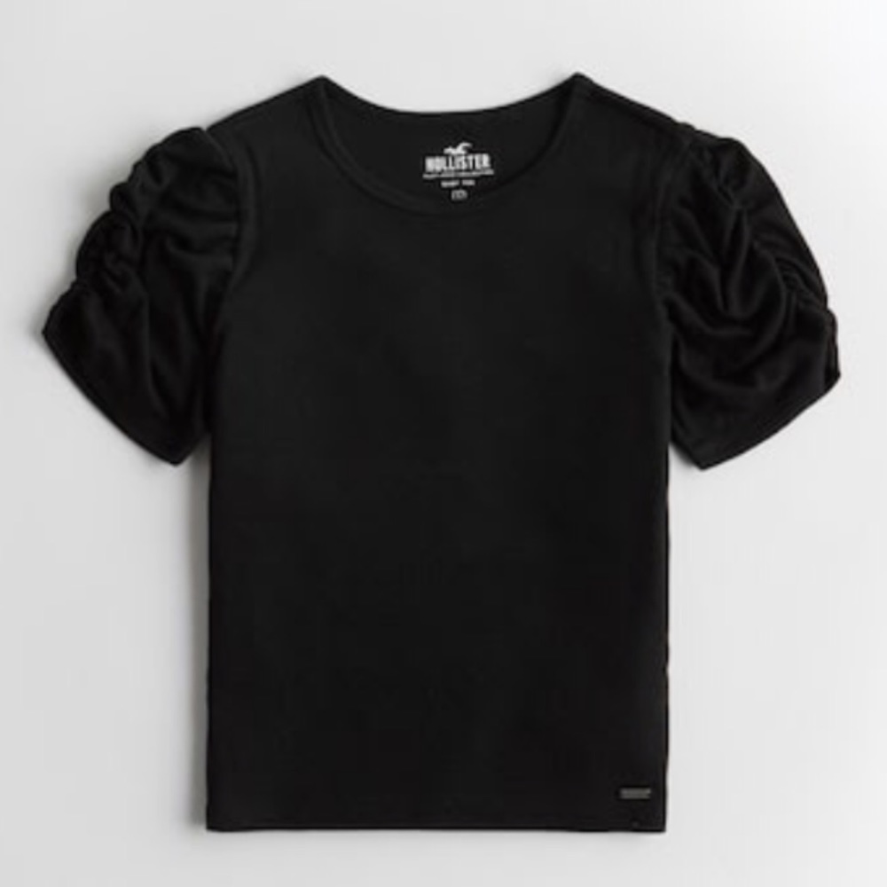 Women’s Hollister Black Must-Have Puff-Sleeve Baby Tee
